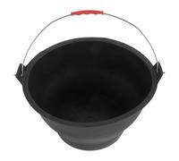 FRCOLOR Cubo para Obra Pequeño Asa Cubo Resistente de Goma Negra para Cemento y Limpieza en Construcción Capacidad Apertura 30 Cm Altura 17.5 Cm Uso Multifuncional en Estilo Aleatorio