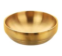 FRCOLOR Cuenco Decorativo Fácil de Limpiar de Acero Inoxidable Dorado Redondo Resistente para Uso Diario para Llavero y Joyas Hogar y de Mesa