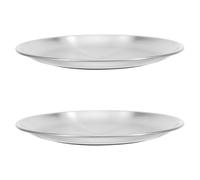 FRCOLOR Cuenco para Gatos con Base Antideslizante de Silicona 2 Piezas de Acero Inoxidable Diseño Superficial y Ancho de 14cm, Resistente al Óxido y Fácil de Limpiar para Uso Diario