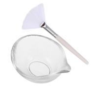 FRCOLOR Cuenco Para Mezclar Faciales Pincel Con Forma De Abanico Para Aplicar Ácido De Frutas Y Maquillaje Para El Cuidado De La Piel