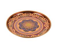 FRCOLOR Cuenco Tibetano para ofrendas de Comida Ritual en puja, Bandeja | Plato pintado para frutas y aperitivos de templo, bandeja de ofrenda espiritual, para el culto budista, ofrenda de .