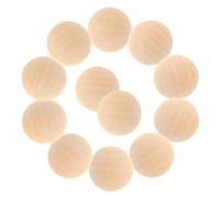 FRCOLOR Cuentas de Madera para Manualidades DIY Medias Bolas Naturales 20 Mm 100 Piezas sin Perforar para Joyería Decoración y Proyectos Creativos de Bricolaje