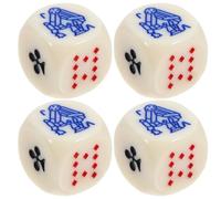 FRCOLOR Dados de Póker Españoles 16 Mm Color Marfil Esquinas Redondeadas, Set de 15 Dados para Juegos de Cartas, Accesorios Portátiles para Fiesta, Bar y Entretenimiento