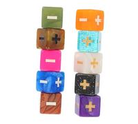 FRCOLOR Dados De Signos Matemáticos y Herramienta Educativa para Niños, 10 Piezas, Acrílico, Color Aleatorio, Juego Didáctico para Computación Matemática y Aula