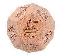 FRCOLOR Datos de Madera para Decisión de Comida Dados Divertidos para Fiestas y Cenas Juego de Dados Rápido Obsequio Creativo para Aniversario y San Valentín para Restaurante