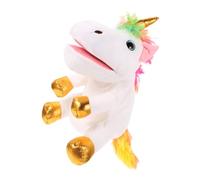 FRCOLOR de Mano de Unicornio de Peluche Educativo para Juguete para Cuentos para Actividades de Imaginación y Blanca
