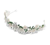 FRCOLOR de perlas tiaras de novia Tiara de novia Coronas de novia de novia Diademas de novia vintage tiara nupcial Accesorios para vestidos de novia diamante de imitación