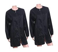 FRCOLOR Delantal De De 2 Piezas Uniforme De Salón Profesional Vestidos De Cliente Chaleco Para Mujer Capa De Tinte Para El Cabello Durags Negros Para Hombres Ropa De