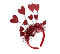 FRCOLOR Día De San Valentín Diadema De Corazón Rojo Con Lentejuelas De Oropel Cupido Accesorios De La Banda Para El Cabello De La Diosa Para La Boda Fiestas De Sombreros De
