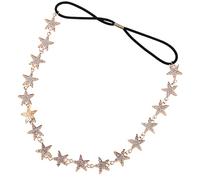 FRCOLOR diadema con estrella de diamantes joyas para el cabello accesorios para el cabello estrella tocado de oro Tiara accesorios para el cabello de novia aro de pelo de pedrería