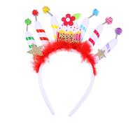 FRCOLOR Diadema con Forma de Vela Y Forma de Tarta de Cumpleaños para Mujer Accesorio para Fotos de Fiesta