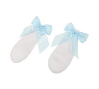 FRCOLOR Diadema Con Orejas De Conejo y Lazo De Peluche Para Mujeres y Niñas Para Fiestas De Cosplay y Bodas Color Azul