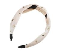 FRCOLOR Diadema corazón coleteros scrunchies hair ties hair band hair topper diadema turbante calentador de oídos diademas de ancho Hombres diadema de tela diadema decorativa Beige