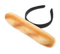FRCOLOR Diadema Creativa Forma de Baguette Marrón, Antideslizante Tela para Fiesta y Cosplay, Accesorio Versátil para Cabello de Mujeres y Niñas