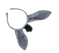 FRCOLOR Diadema De Burrito Diadema Con Orejas De Animales Diadema Para Adultos Sombreros Bandeau Lindas Diademas Banda Para El Cabello Cintas Para El Cabello Para Mujeres Venda Tela Grey