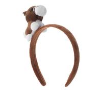 FRCOLOR Diadema de Caballo de Felpa Niñas, Color Marrón Oscuro, Accesorio para Disfraces y Fiestas de Cosplay 2026, Diadema de Dibujos Animados para Eventos y Carnaval