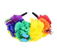 FRCOLOR Diadema De Colores Con Rosas Accesorios Mexicanos Para El Cabello De Flores Mexicanas Disfraz De Flores Diadema De Catrina De Girasol De Catrina