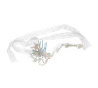 FRCOLOR Diadema De Conchas Marinas y Perlas Para Mujer 1 Unidad Tamaño Estándar Banda Cabello De Encaje Playa Fiesta Accesorios Para Fotos y Viajes