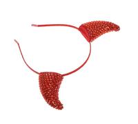 FRCOLOR Diadema de Cuerno Infernal para Halloween Tocado de Cuernos Demoníacos Gemas de Imitación Accesorio para Disfraces de Halloween para Cosplay