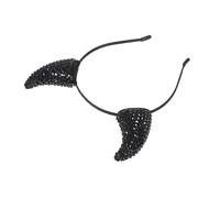 FRCOLOR Diadema De Cuernos De Vaca Diadema Demoníaca Con Pedrería Accesorio Para Disfraz De Halloween Para Fiestas De Cosplay y Disfraz De Fantasía