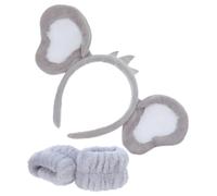 FRCOLOR Diadema de Disfraz de Koala Ligera y Suave para Piel, con Orejas de Tela y Pulsera, Adecuado para Fiestas y Disfraces Infantiles y Adultos