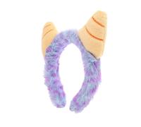 FRCOLOR Diadema de felpa de cuerno chica diademas de animales Venda banda para el pelo cabello mujer dama diademas niña diademas de cuerno de buey diadema de cuernos de vaca Púrpura