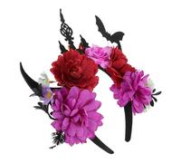 FRCOLOR Diadema de Halloween Cuernos de Demonio Diadema de Murciélago Espeluznante Tocado Aterrador para Fiesta de Disfraz y Eventos Temáticos