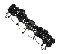 FRCOLOR Diadema de Halloween Guirnalda Cabello Tocado Estilo Gótico Banda Cabello de Reina para Fiestas de Temática Oscura y Disfraces de Halloween