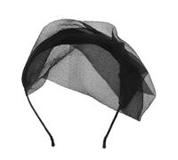 FRCOLOR Diadema De Malla Forma De Medio Sombrero Aro De Flores Pelo Aro De Malla Pelo Para Tocado De Boda y Fiesta De Baile