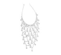 FRCOLOR Diadema De Malla Para Sombrero Estilo Retro Accesorio De Moda Cabello Para Fiestas y Bodas Diadema De Malla Decoración De Perlas Falsas Brillante y Elegante