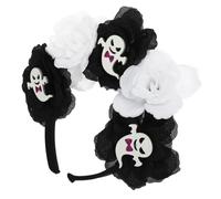 FRCOLOR Diadema De Novia Fantasma De Halloween Diadema De Flores Para Novia Accesorio De Tocado Para Fiesta De Halloween Para Mujeres Adultos