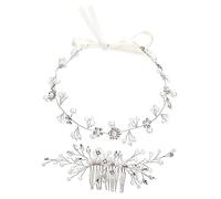 FRCOLOR Diadema De Novia Flor Tocado De Dama De Honor Accesorio Para Fiesta De Boda -made of Alloy and Ribbon