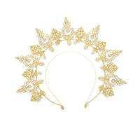 FRCOLOR diadema de perlas oro Tocados fiesta tiara de la diosa Boda para accesorios de la diosa griega diadema de diosa griega disfraz de diosa griega mujer aleación Golden