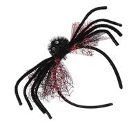 FRCOLOR Diadema de Plástico y Tela de Halloween Forma de Araña Negra, Accesorio Cómodo y Fácil de Usar Banda Cabello para Fiesta y Mascarada