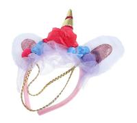 FRCOLOR Diadema De Unicornio De Fiesta Tocado Flores Accesorio De Disfraz Para Disfraces De Halloween y Fiestas De Máscaras Para Mujeres y Adultos