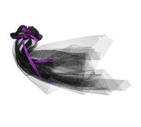 FRCOLOR Diadema de Velo Negro Flores de Rosas para Mujer, Ligera y Cómoda, Adecuado para Disfraces de Halloween y Eventos Festivos
