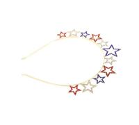 FRCOLOR Diadema del día de la independencia diademas de celebración diadema plateada Diadema rave coleteros hair band decoración de cabeza de fiesta diadema en forma de estrella aleación