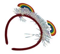 FRCOLOR Diadema del Mes del Orgullo para Mujer Diseño de Felpa y Plástico, Ajustable y Resistente para Fiestas y Desfiles