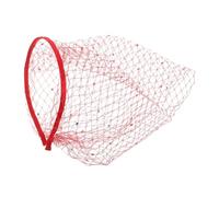 FRCOLOR Diadema Estilo Flapper Velo de Malla Roja y Gemas de Imitación, Tocado para Mujer Cobertura Facial Completa, Accesorio para Bodas, Fiestas de Té y Eventos Sociales