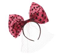 FRCOLOR Diadema Lazo para Mujer Elegante Diadema Lazo de Malla Ligera para Fiestas Temáticas y Cosplay Decorar el Cabello