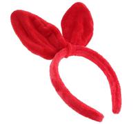 FRCOLOR Diadema Orejas de Conejo Roja de Tela para Mujeres y Niñas, Ligera y Cómoda, Adecuado para Celebraciones y Fiestas de Navidad
