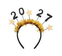 FRCOLOR Diadema para Año con Estrellas Doradas Accesorio Brillante para Fiesta y Celebración Diseño Ligero y Cómodo para Uso Diario