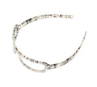 FRCOLOR Diadema para Cabello Rizado Forma de Gafas de Sol, Plástico Antideslizante, Color Serpiente Marrón, Mujer, Uso Diario y Fiestas, Diseño Ajustable y Cómodo