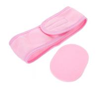 FRCOLOR Diadema para Lavarse la Cara de Esponja Facial Diadema de Spa para Mujer con Toalla de Baño para Cuidado de Piel