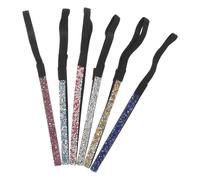 FRCOLOR Diadema para Mujer Antideslizante Gemas de Imitación Brillantes, Banda Cabello Roja, 6 Piezas, Elástica y Cómoda, Adecuado para Deporte y Fiestas