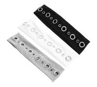 FRCOLOR Diadema Punk con Ojales Huecos 3 Piezas Banda Elástica Cabello Diseño Vintage en Tela Suave Accesorios para Cosplay Rock y Festivales de Música Color y