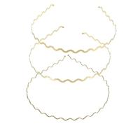 FRCOLOR Diadema Rigida 6 Piezas Diadema Ondulada De Metal Aro De Pelo Aire Diadema Fina De Oro Diadema De Hair Topper Diademas Para Sombreros De Metal Para El Pelo Onduladas