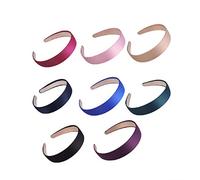 Frcolor Diadema rígida, diadema de satén ancha Diadema diadema antideslizante para niñas, 8 piezas