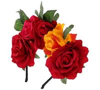 FRCOLOR Diadema Rosas de Imitación Hermosa Diadema para Novias Accesorio para Fiestas Tocado de Novia Accesorio Delicado para Mujer