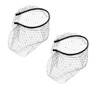 FRCOLOR Diadema Tocado de Malla Negra con 1 Diamante Imitación, 2 Piezas para Mujer, Accesorio para Boda, Fiesta de Té y Disfraz, Velo Que Cubre la Cara, Sombrero de Velo Elegante